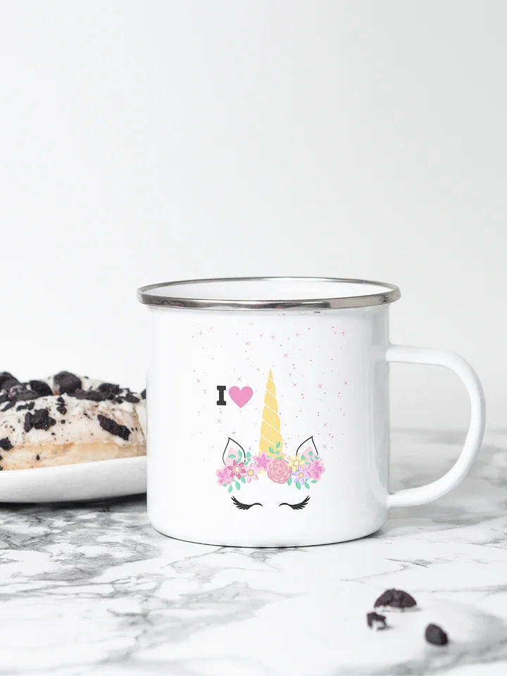 I Love Unicorns Enamel Mug product image (1)