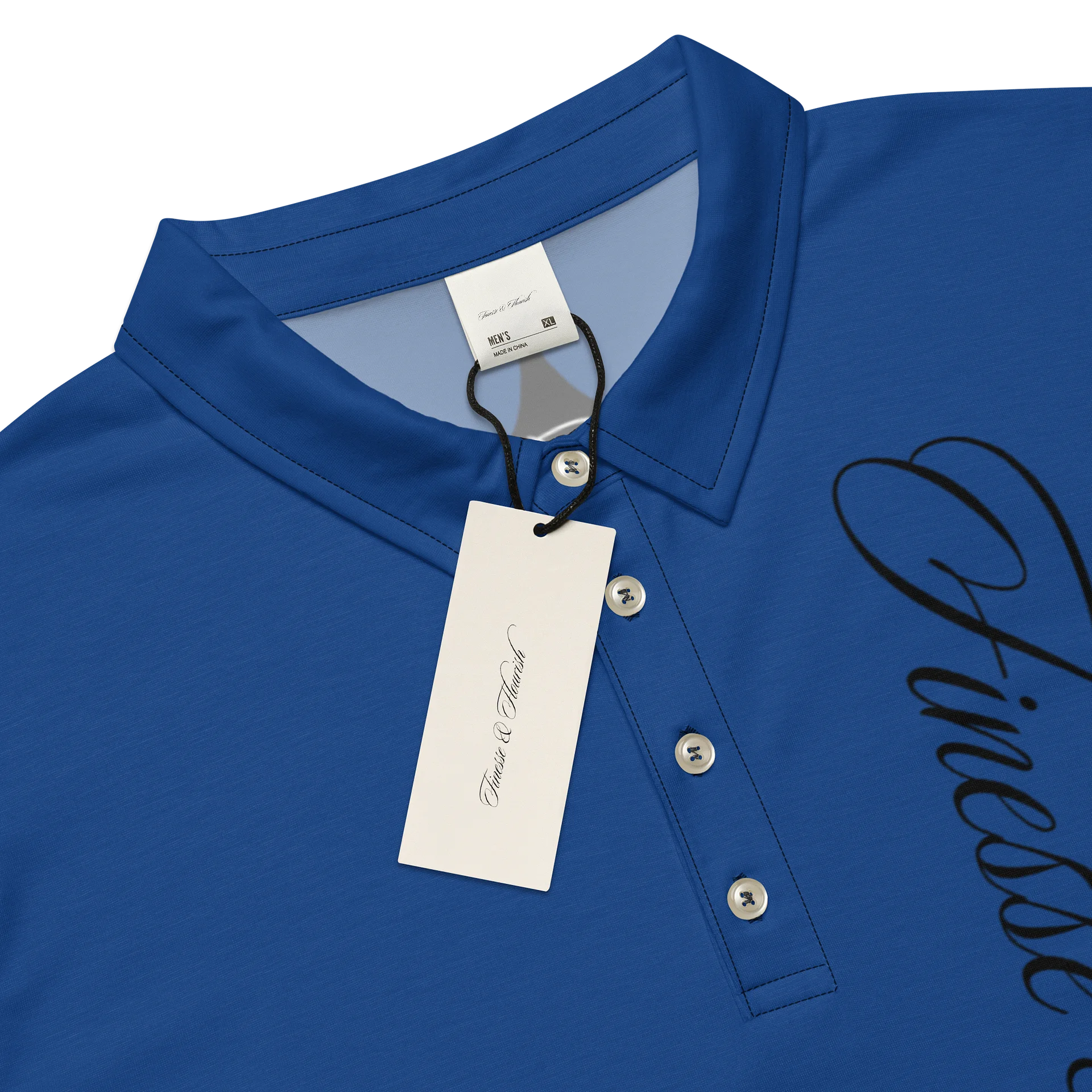 F&F Left Script Slim Fit Polo Shirt (NVY) product image (4)