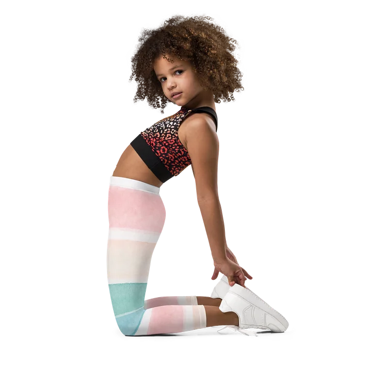 Pastel Striped Printed Kids Leggings product image (1)