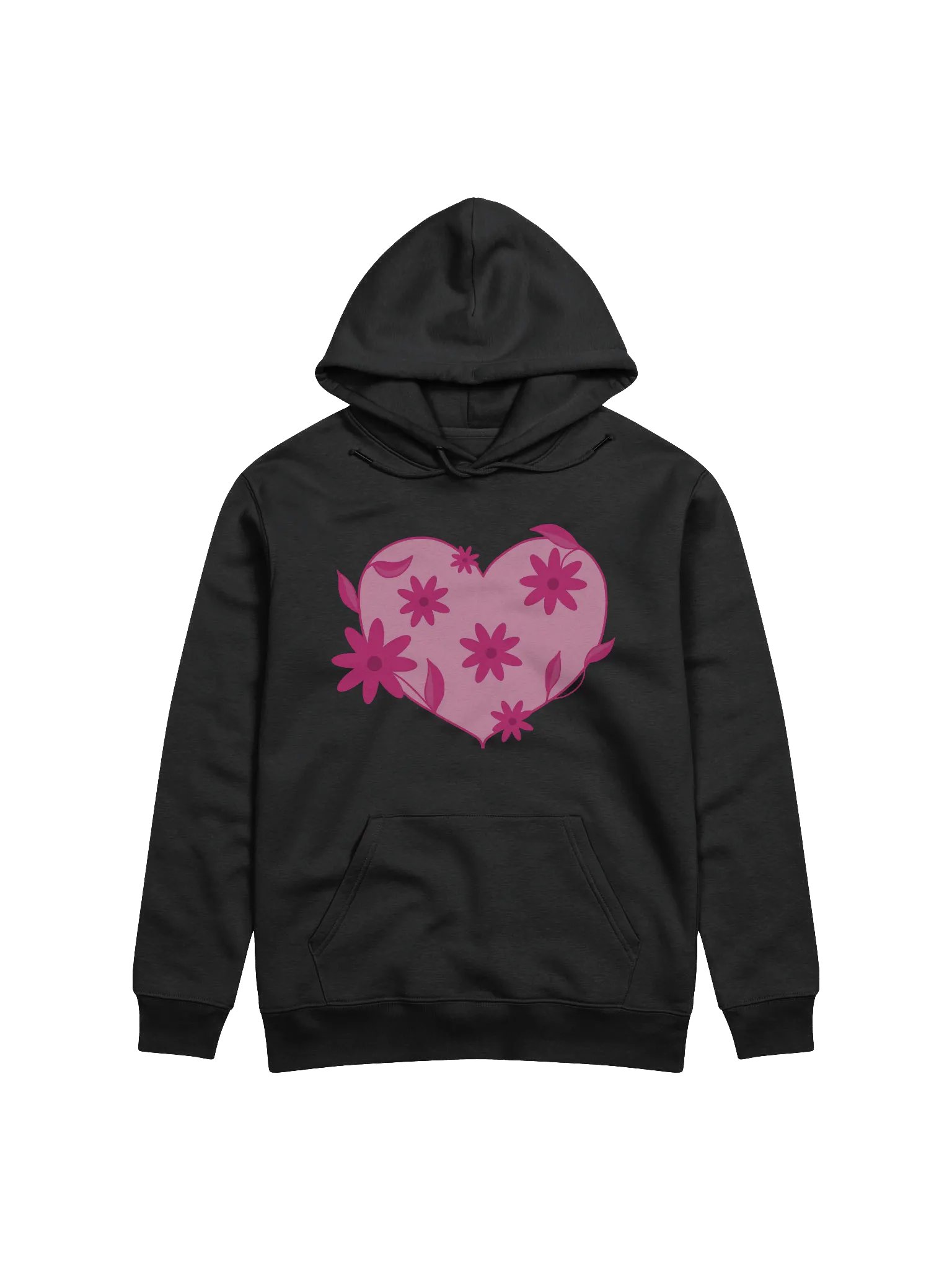 Pink Floral Heart Eco Hoodie product image (3)