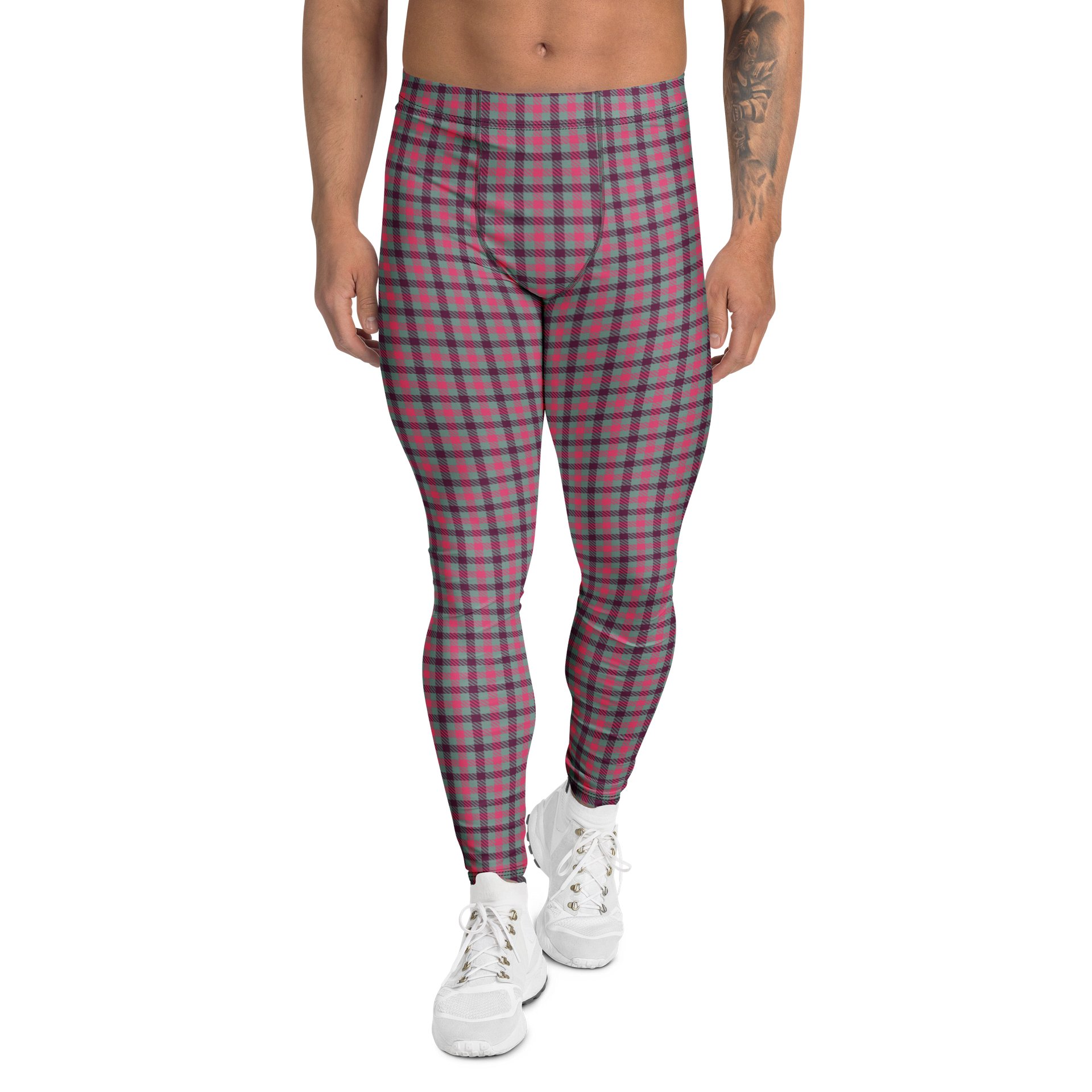Vintage Plaid Tartan Checkered Men's Leggings product image (1)