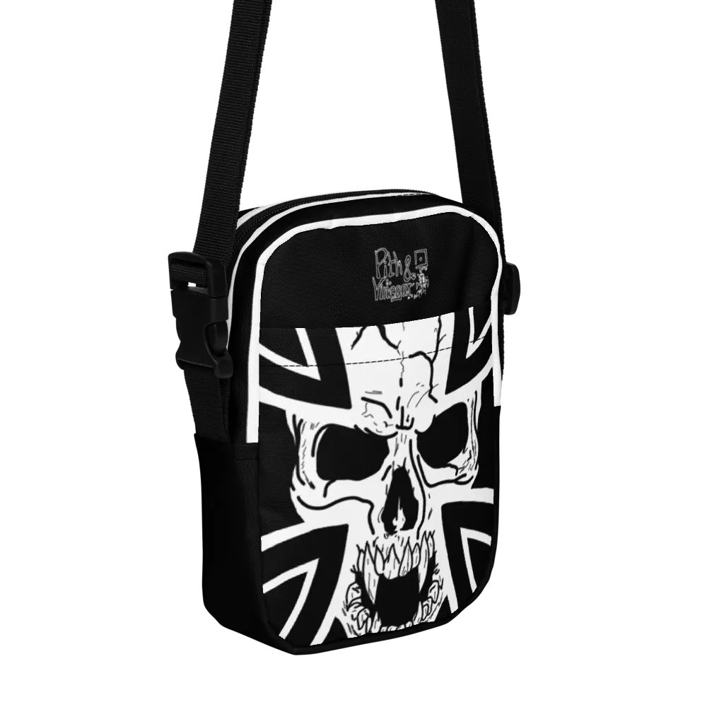 Maltese cross skull utility crossbody bag product image (1)