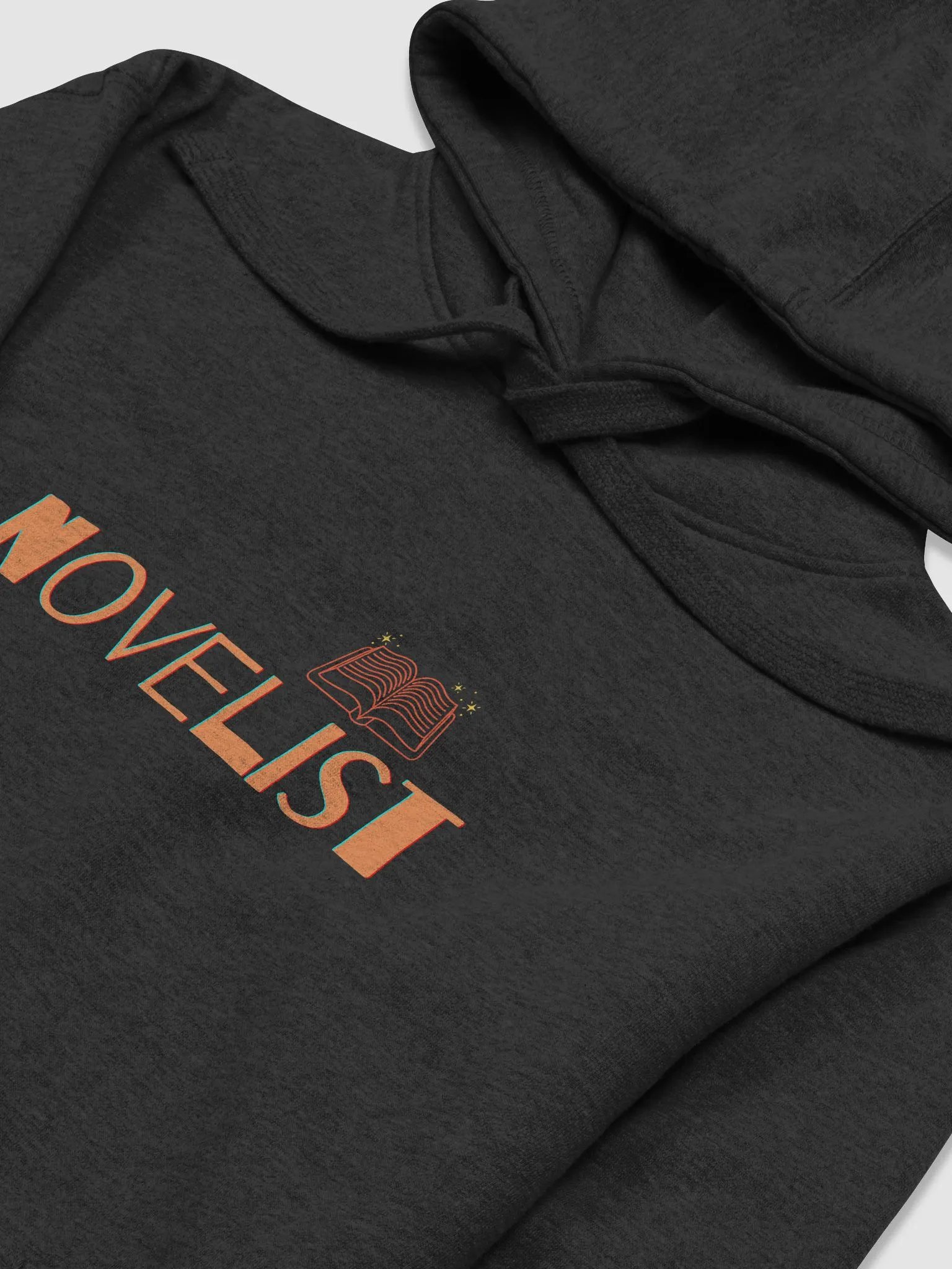 Novelist Unisex Hoodie Black & Orange product image (3)