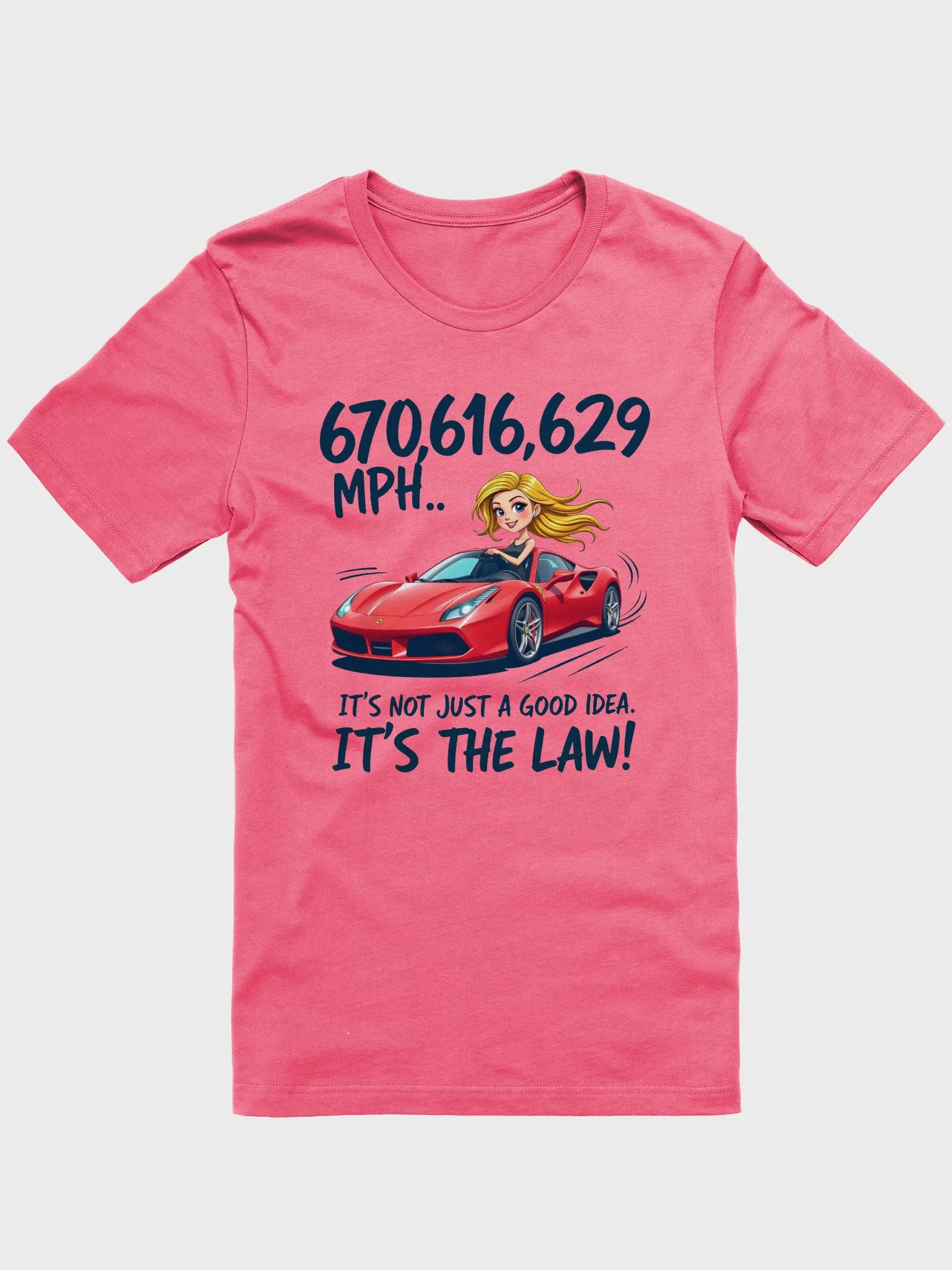 Speeding Blonde Car Graphic Tee product image (9)