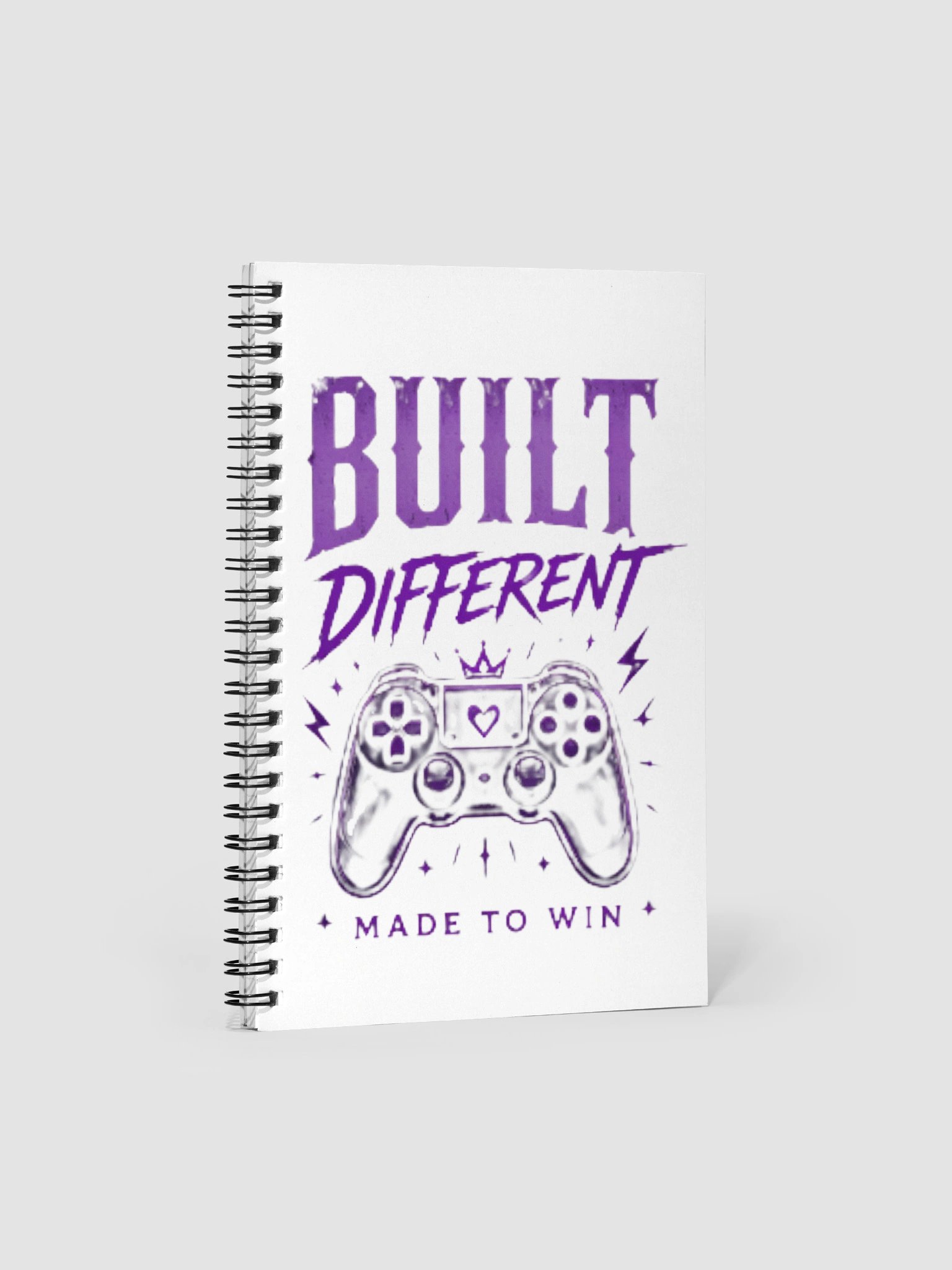 Built Different Gamer's Spiral Notebook product image (1)