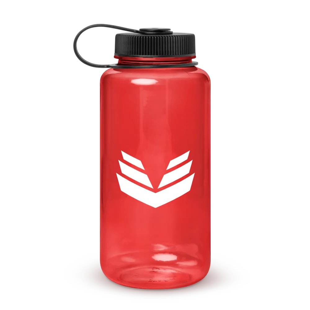 Wide Mouth Plastic Water Bottle - Red product image (1)
