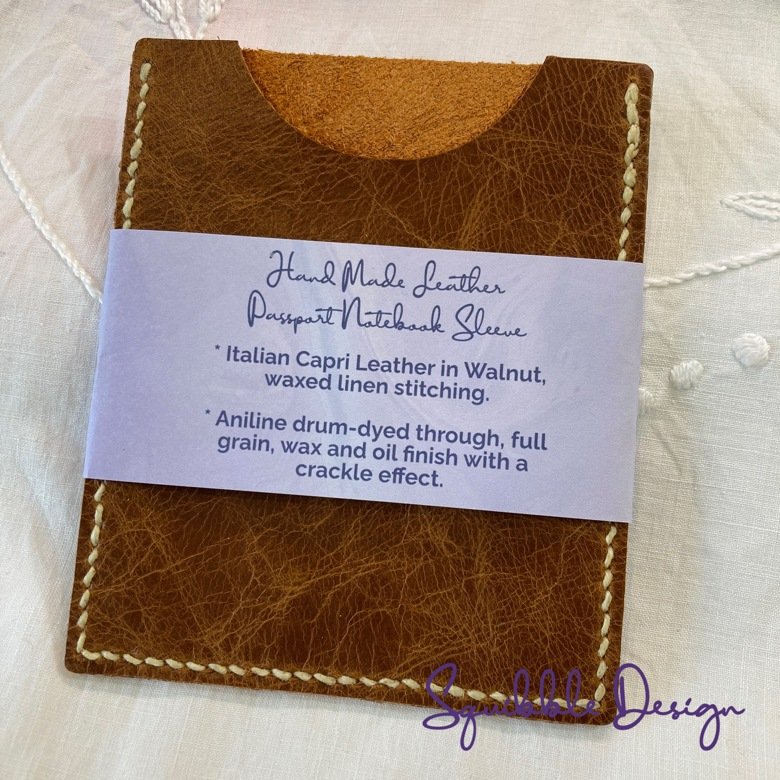 Leather Sleeve for Passport Watercolour Sketchbooks product image (1)