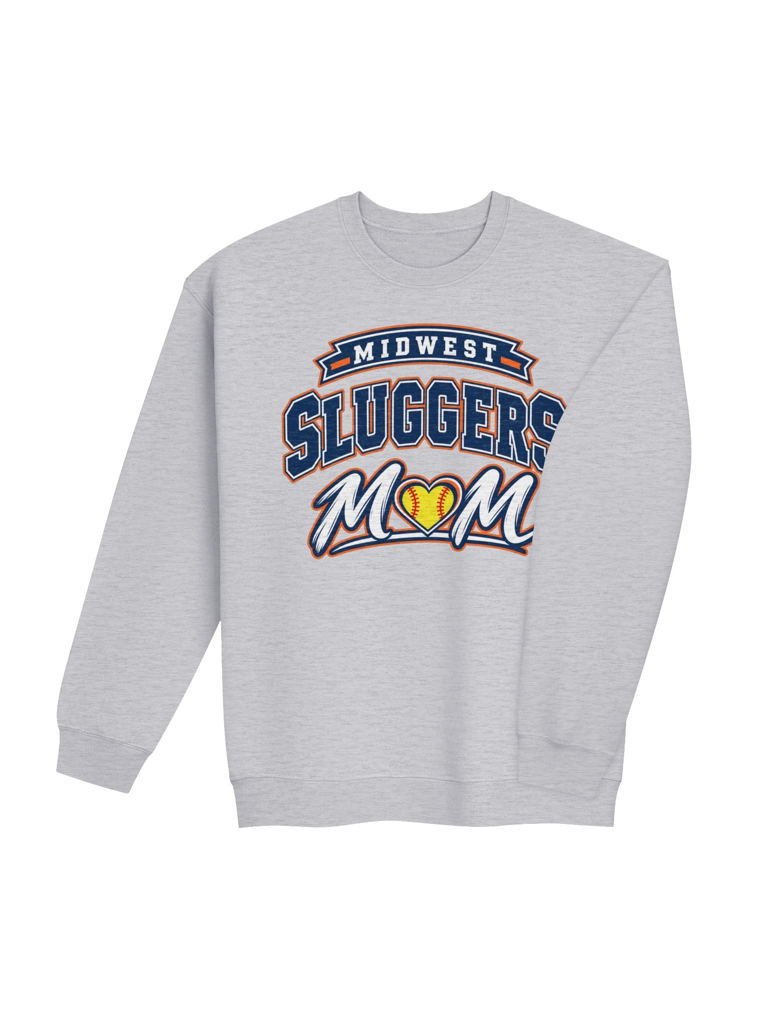 Sluggers Mom Collegiate Style Unisex Crewneck Sweatshirt product image (4)