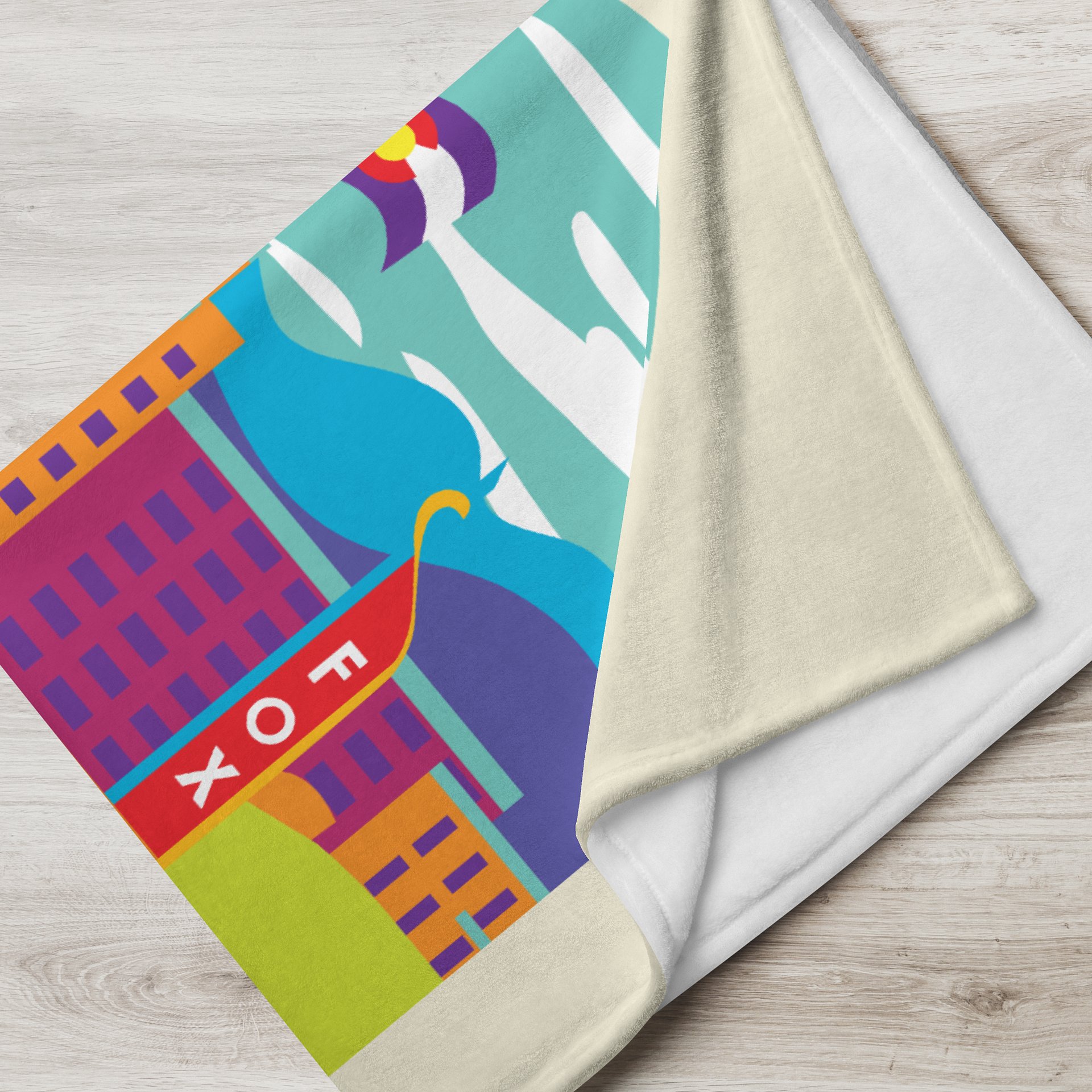 Aurora Cityscape Throw Blanket (Multicolor) product image (2)