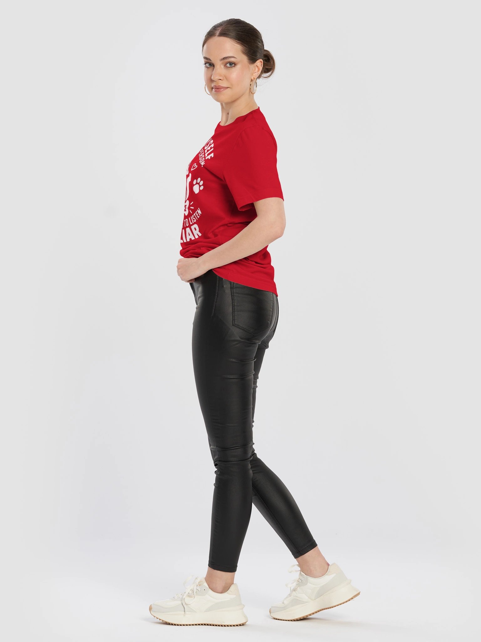 Dog / Cat Mom Logic – I Told Myself Not To Get Another Cat Funny T-Shirt (White Ink) product image (3)