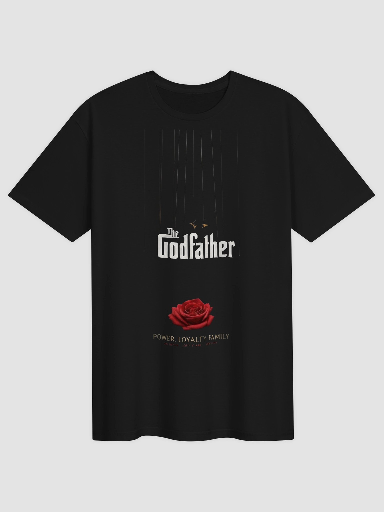 The Godfather Logo T-Shirt | Puppet Strings & Rose Design | Mafia Power Loyalty Family Graphic Tee product image (1)