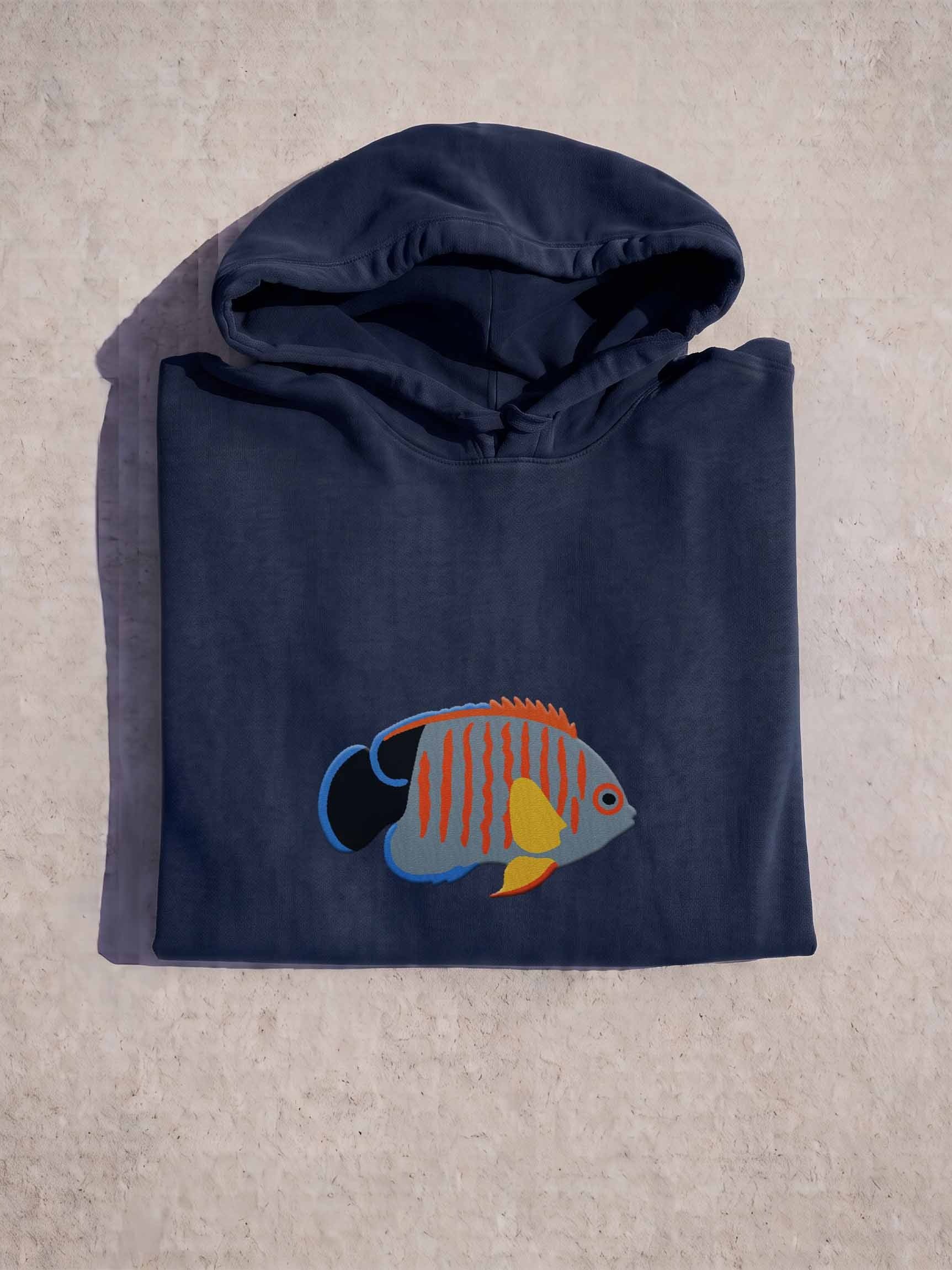 Eibli Angelfish Embroidered Hoodie | Saltwater Reef Aquarium Fish & Ocean Lover Apparel product image (1)