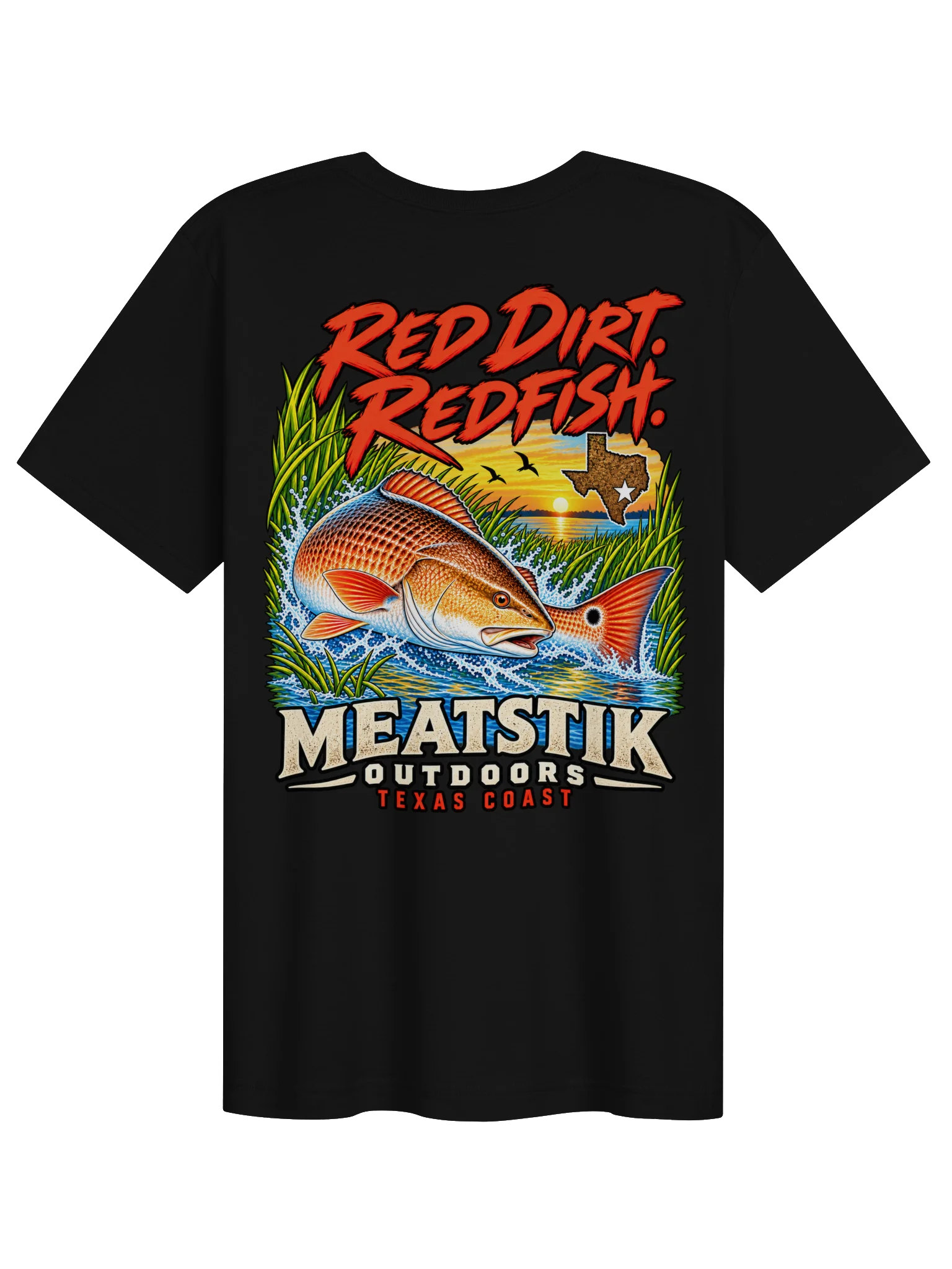 Red Dirt. Redfish. Texas Coast Tee product image (5)