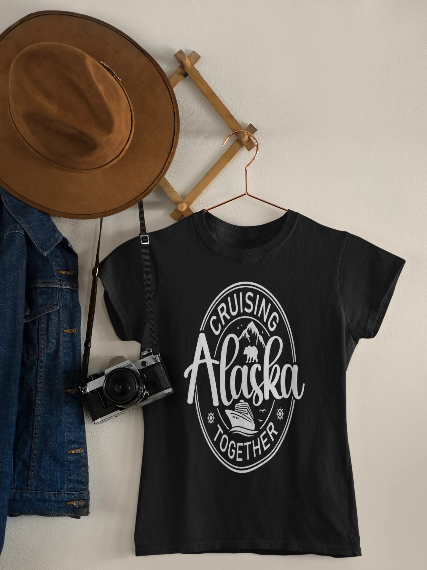 Cruising Alaska Together Unisex Softstyle T-Shirt Dark Colours product image (4)