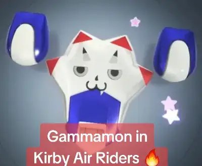 Kirby Air Riders has one of the coolest customization options I've ever seen! I was able to create one of my favorite Digimon from Ghost Game named Gammamon! I plan to make some more Digimon related machines later. #Kirby #kirbyairride #kirbyairriders #digimon #gammamon 