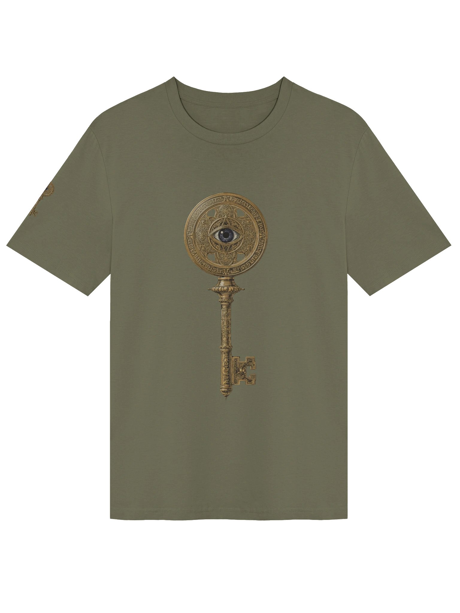 The Gatekeeper’s Key – Khaki Sigil Edition (Front + Right Shoulder Print) product image (1)