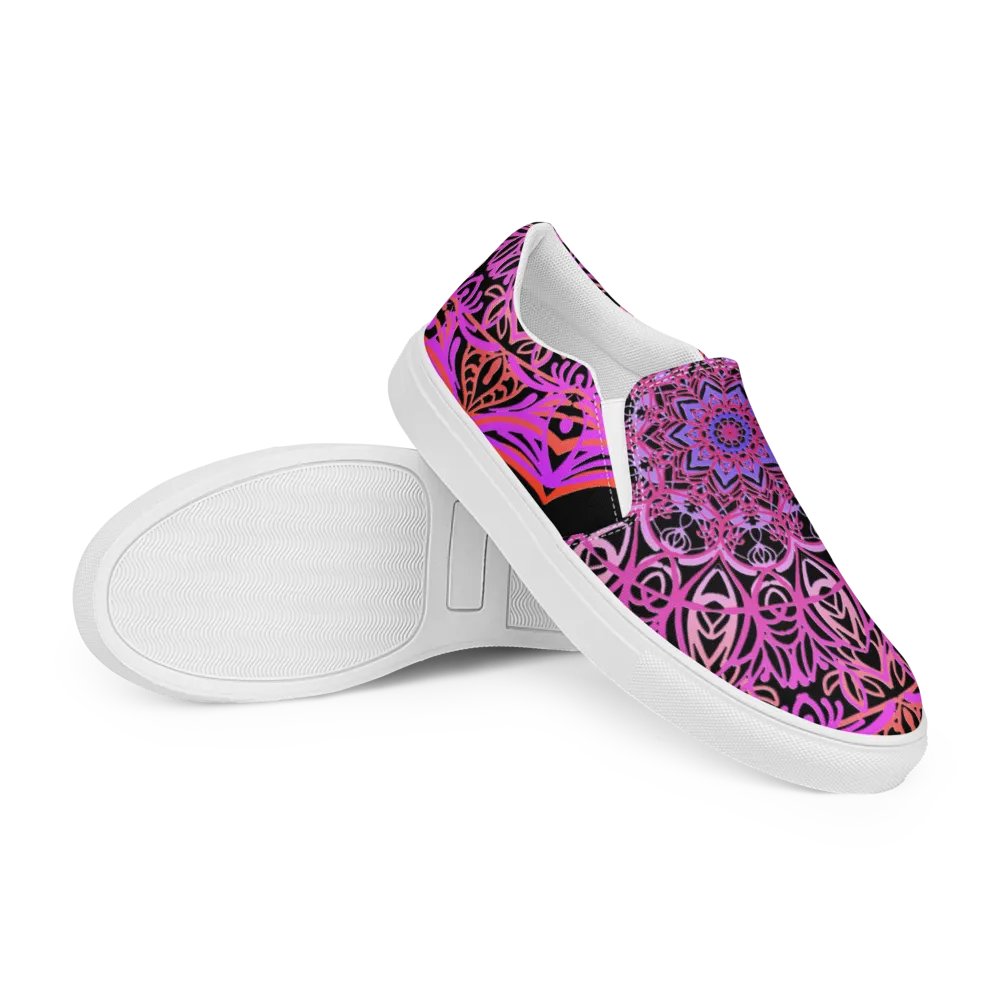 Symmetrical Serenity Mandala Canvas Shoes product image (5)