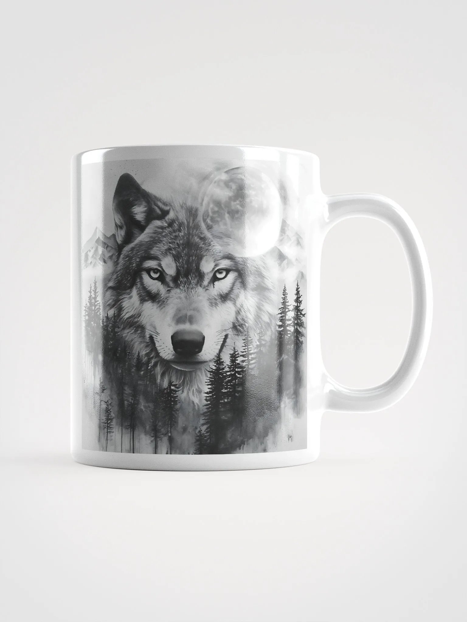 Mystical Wolf Reflection Mug product image (1)