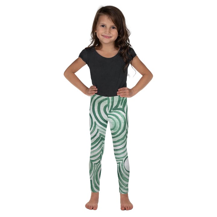 "Green Swirl" Kid's Leggings product image (1)