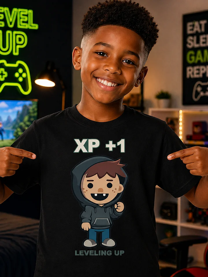 Roys Bedoys “XP +1” Level Up T-Shirt (Youth) product image (1)