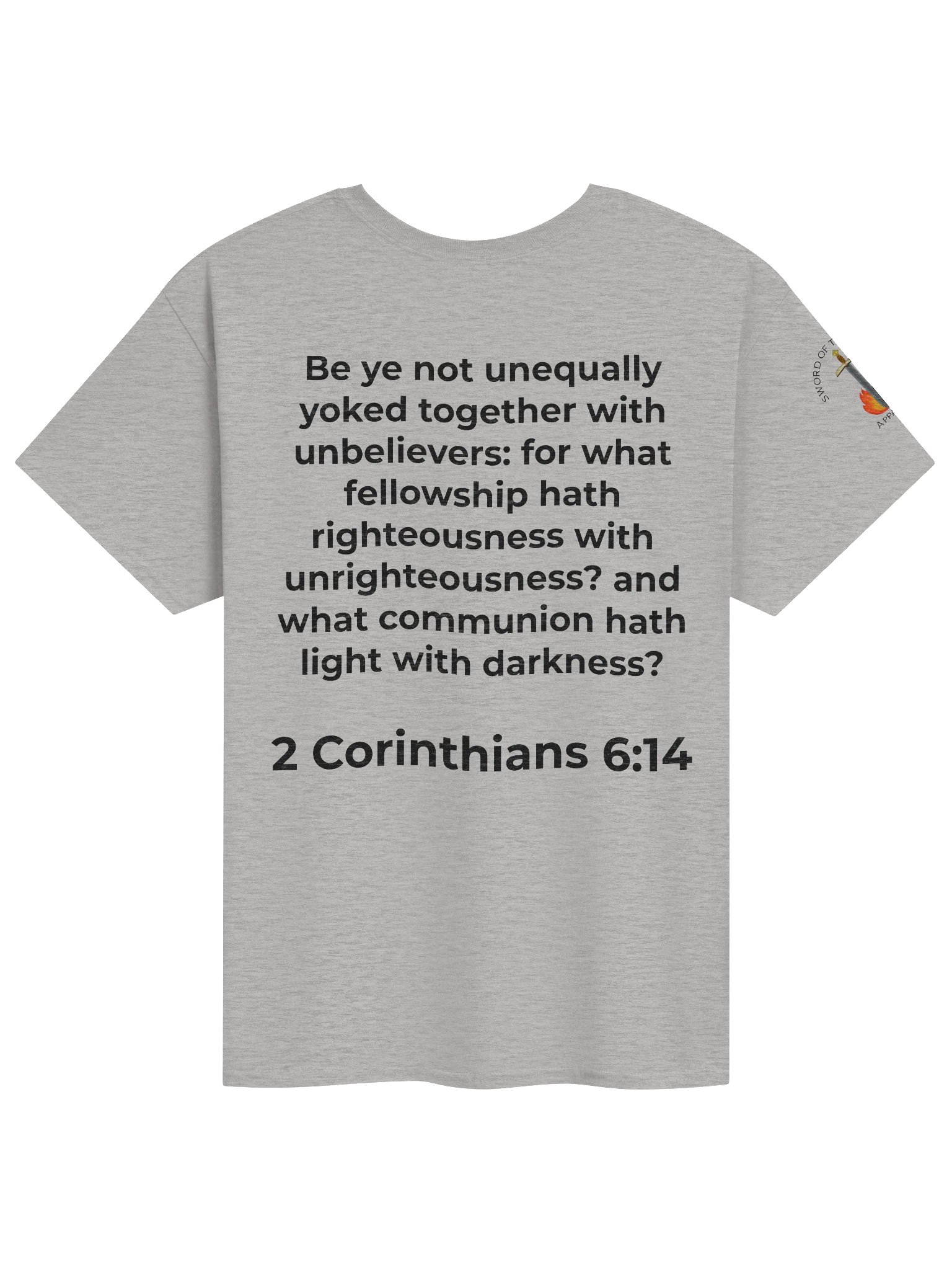 2 Corinthians 6:14 "Unequally Yoked" Scripture Tee product image (1)