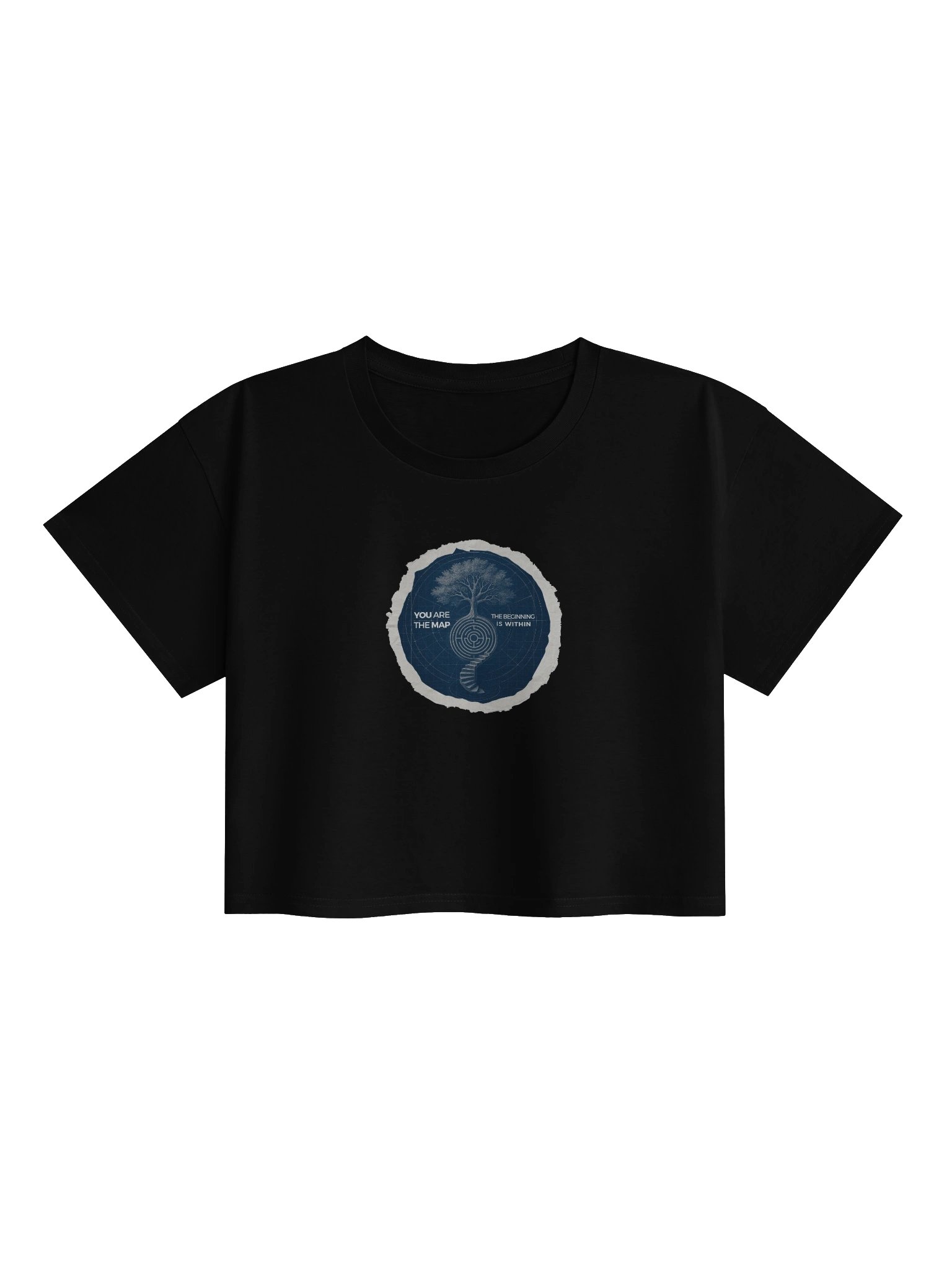 Blueprint Map Portal - Crop Tee product image (1)
