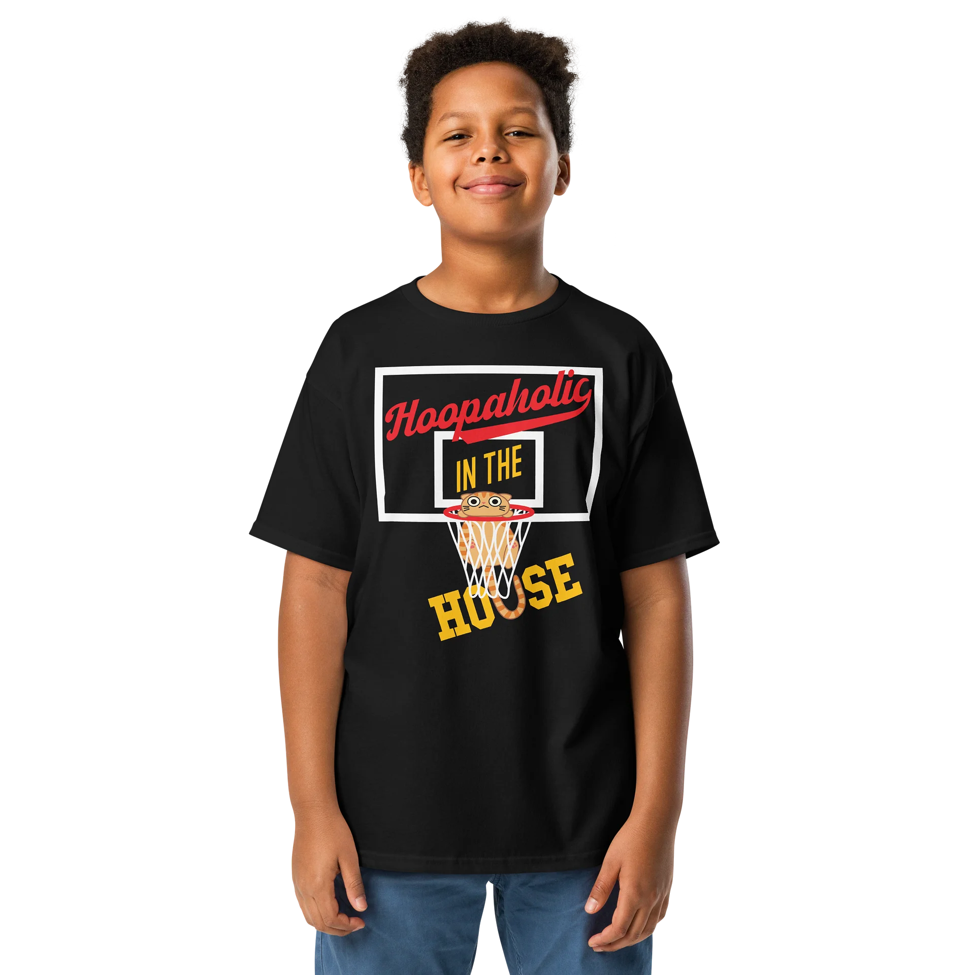 Basketball Cat (Hoopaholic IN THE HOUSE) - Youth Heavyweight T-shirt product image (1)