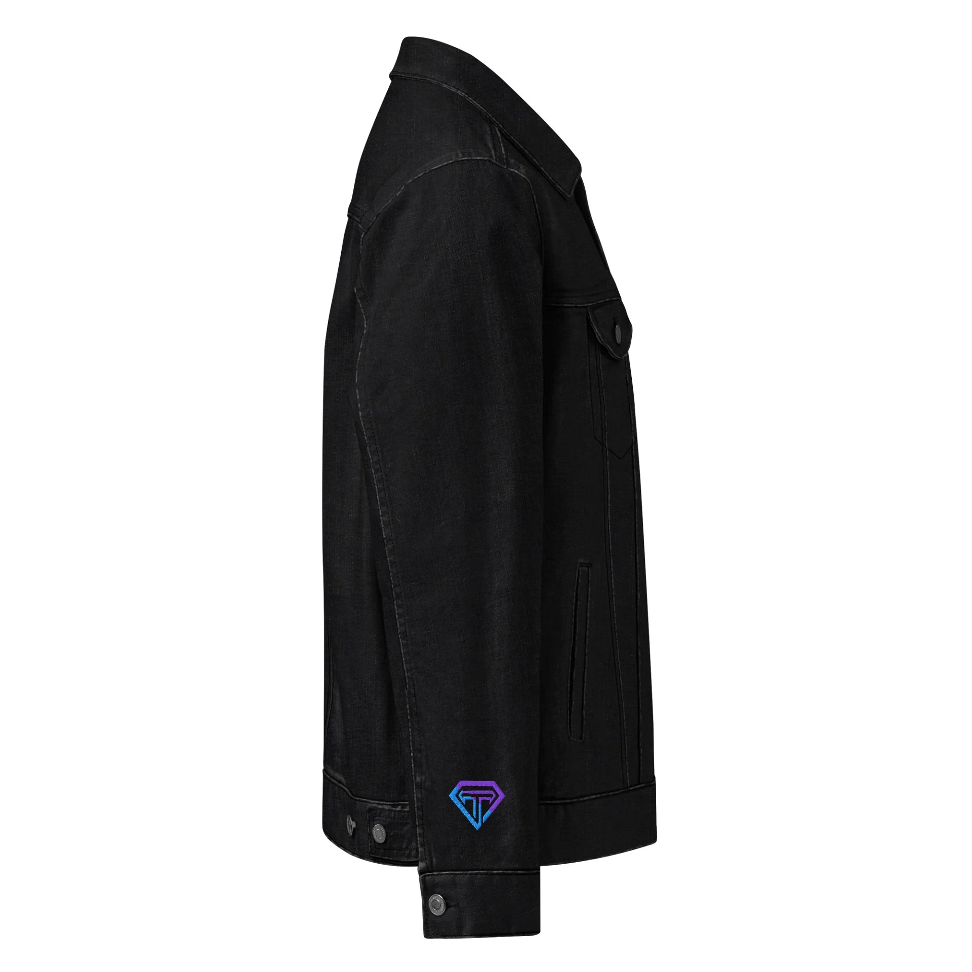 Geometric Threads Emblem Denim Jacket product image (4)