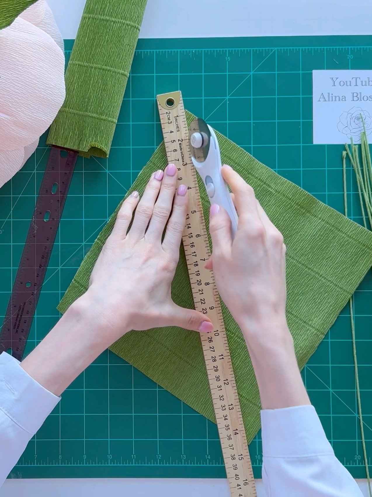 DIY Giant Paper English Rose: Templates from Video Tutorial + Materials Checklist product image (10)