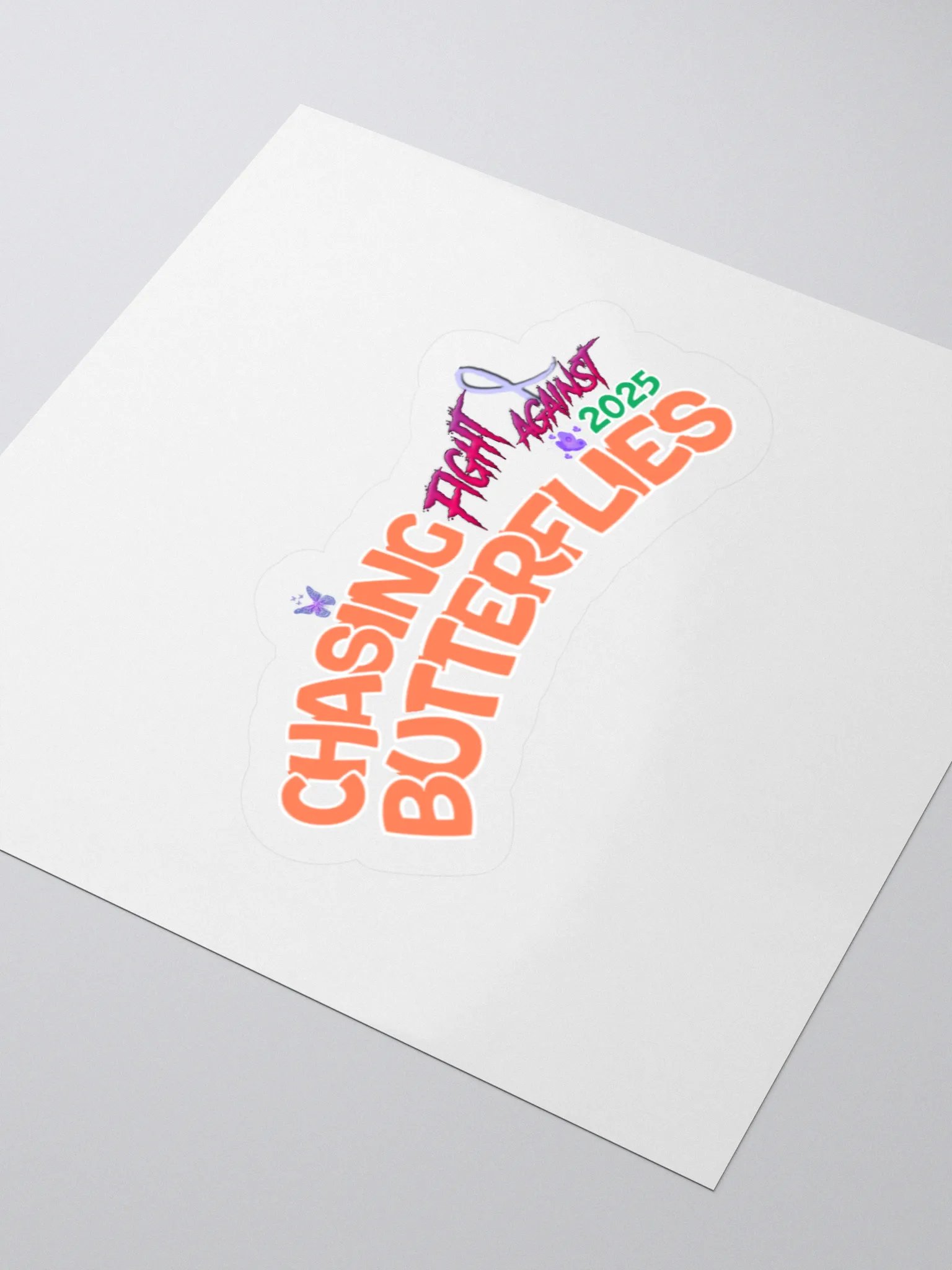 Chasing Butterflies: Fight Against Cancer 2025 Sticker product image (3)