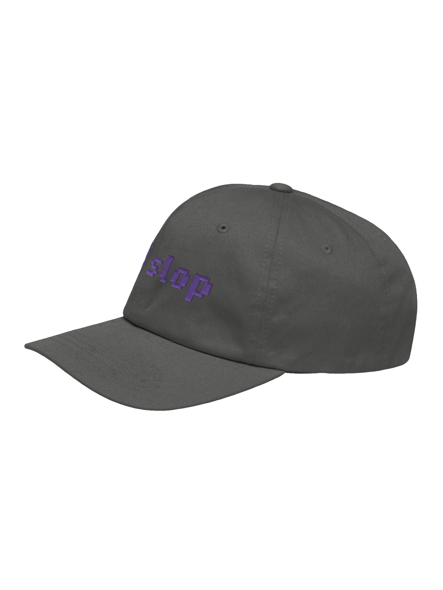 Ai slop Pixel Slop Charcoal Embroidered Hat product image (3)