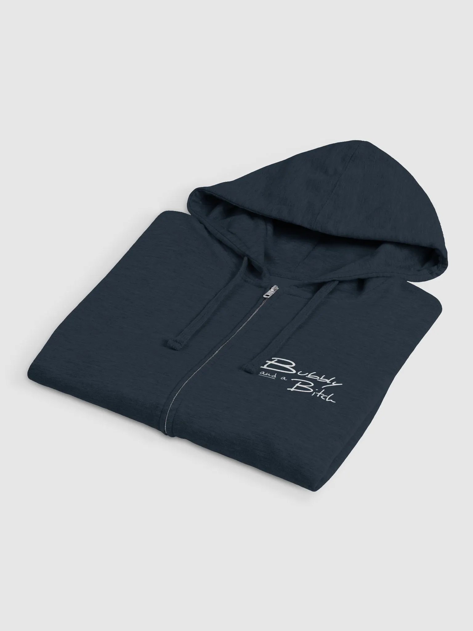 Bubbly and a B*tch (sm. white design) zip-up hoodie product image (2)