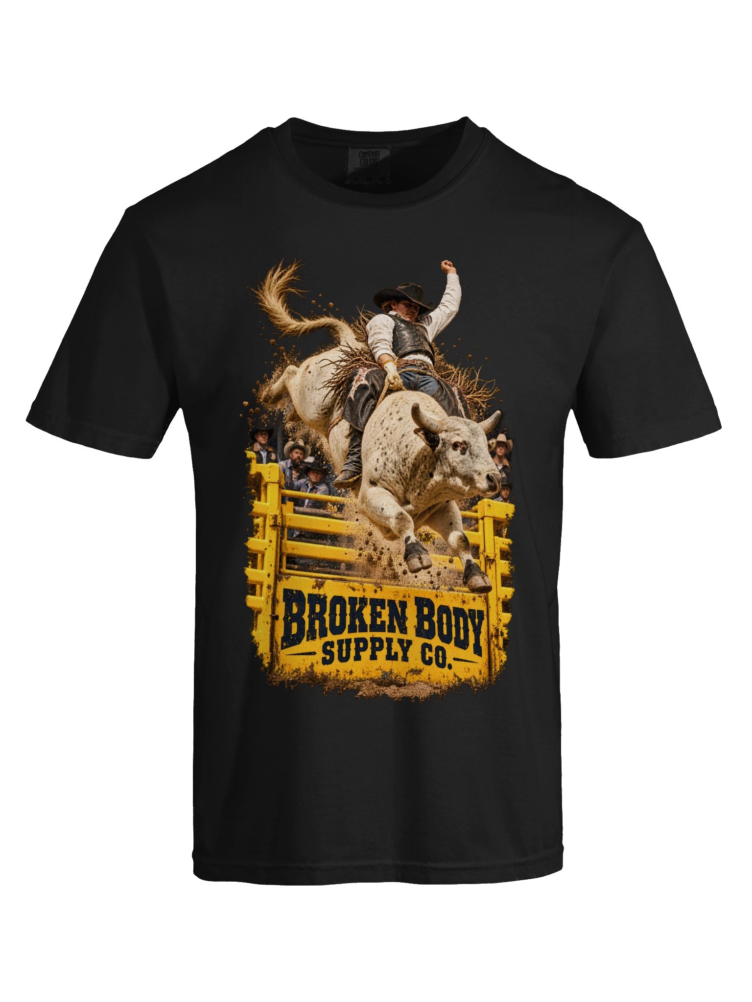 Bull Riding Shirt — Hold On White Bull Rodeo Tee | Broken Roughstock™ product image (11)