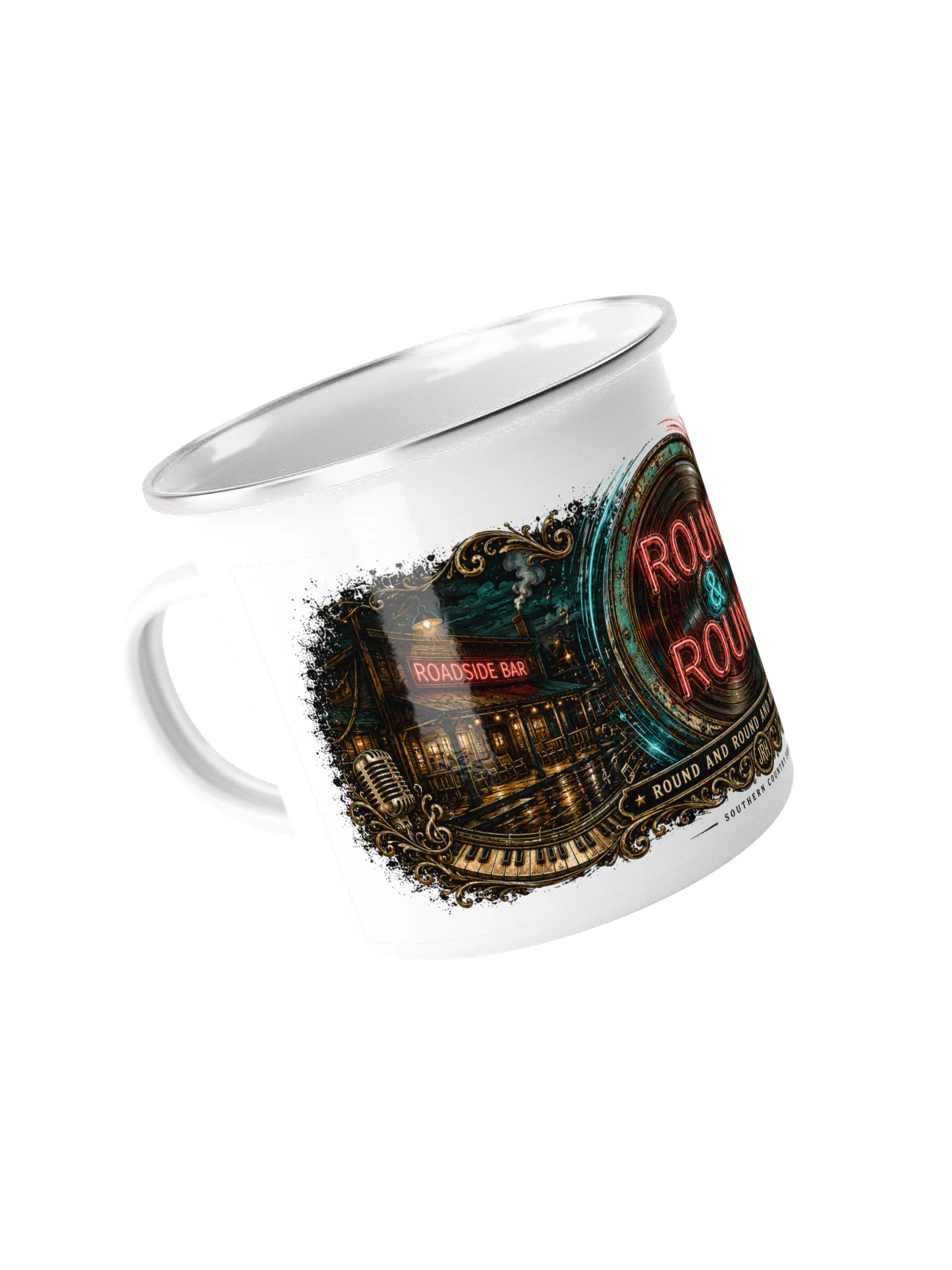 Round & Round Retro Country-Soul Enamel Mug product image (4)