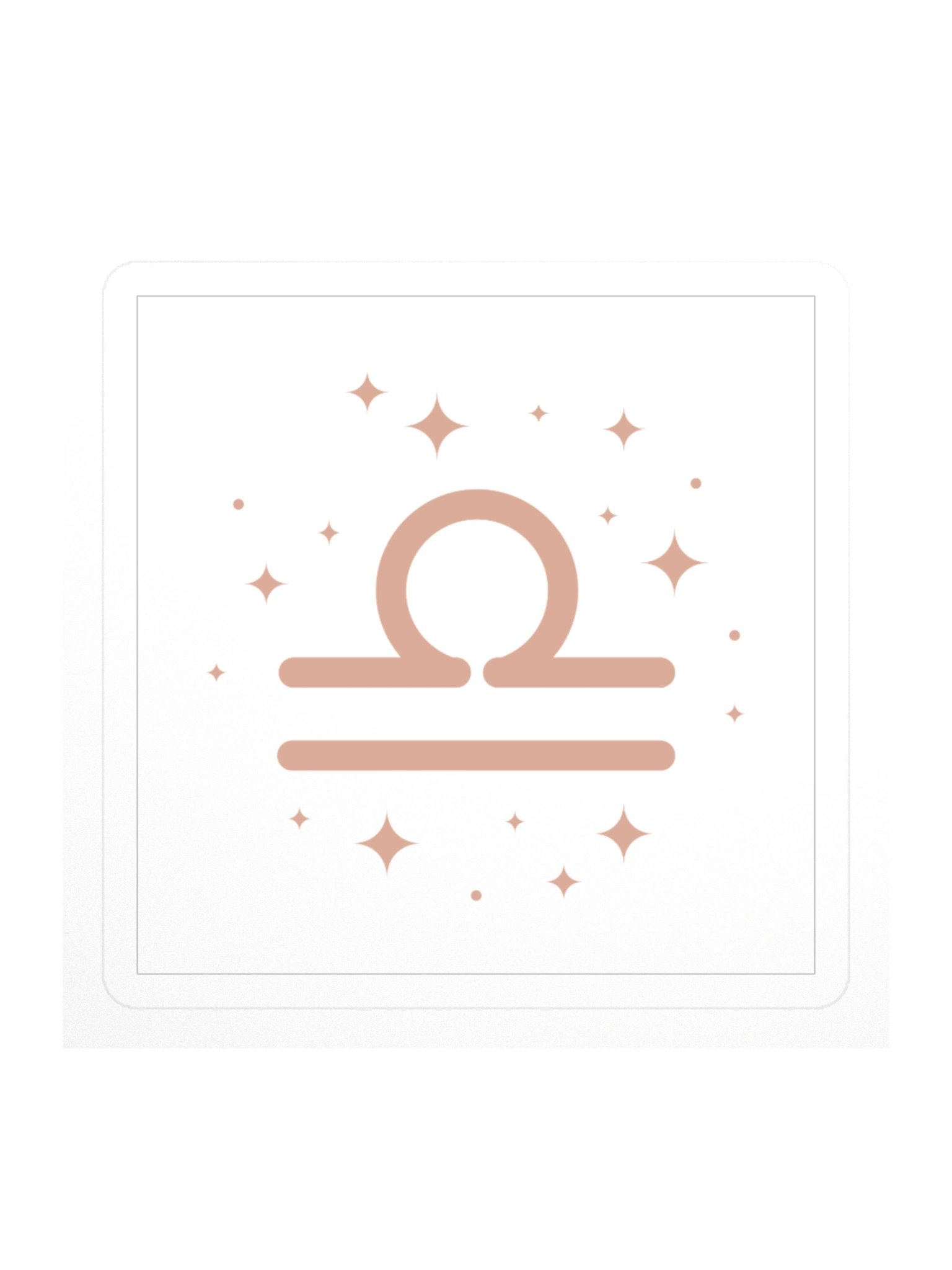 Libra Zodiac Sticker — Soft Celestial Symbol Design product image (1)