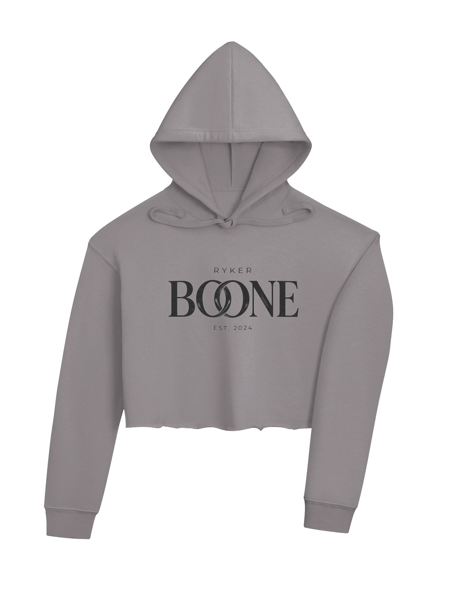 Ryker Boone "Backroad Heartbeat" Fleece Crop Hoodie (Black Logo) product image (4)