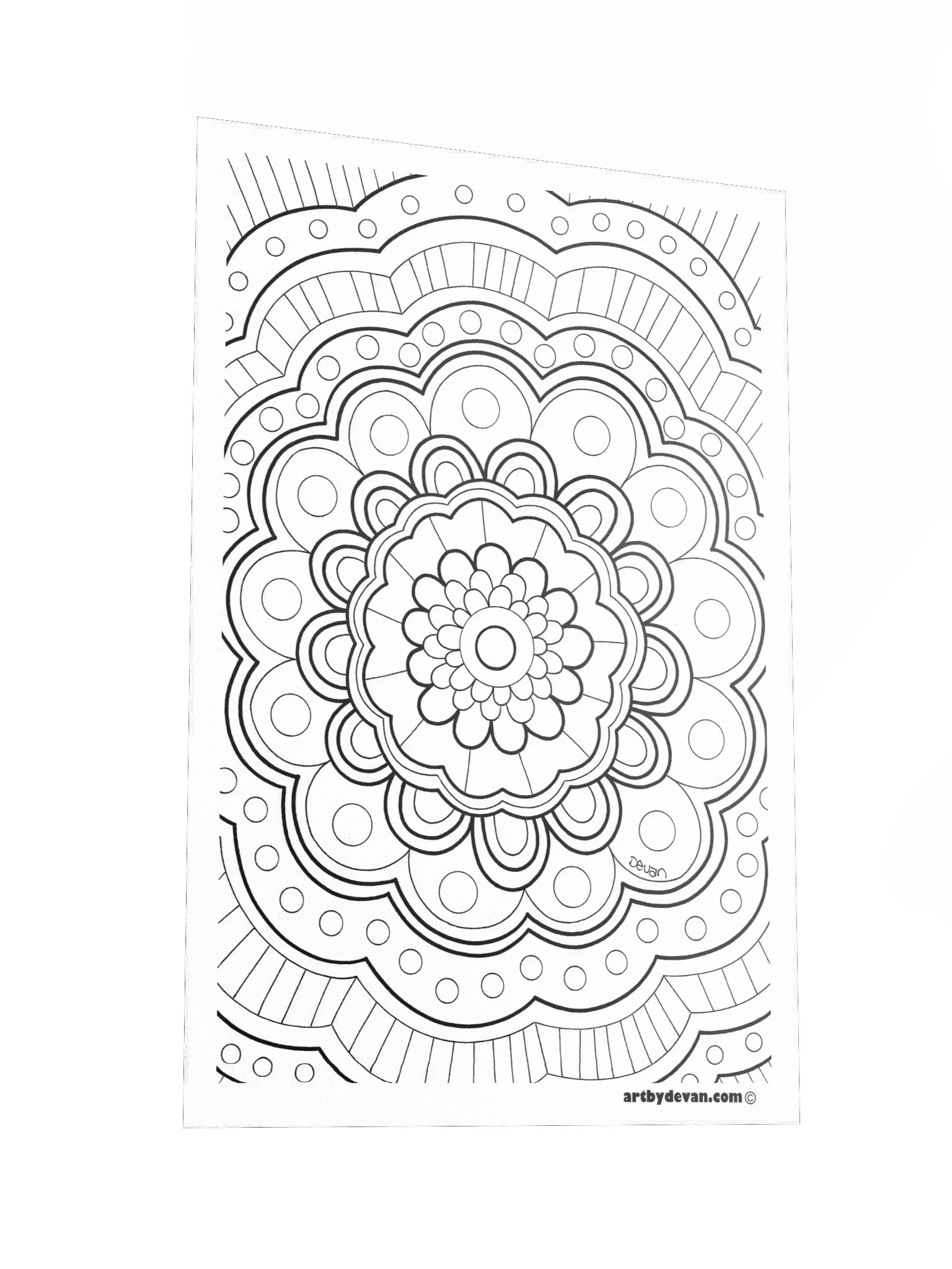 Color Your Own Art: Flower Mandala product image (2)