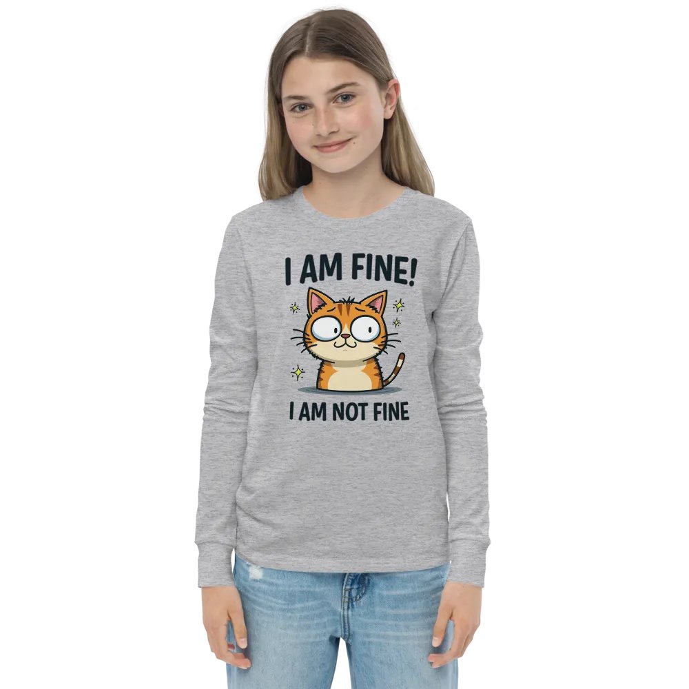 Anxious Kitty Youth Long Sleeve Tee product image (2)