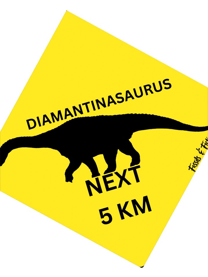 Sauropods Ahead Road Sign (Stickers) product image (5)