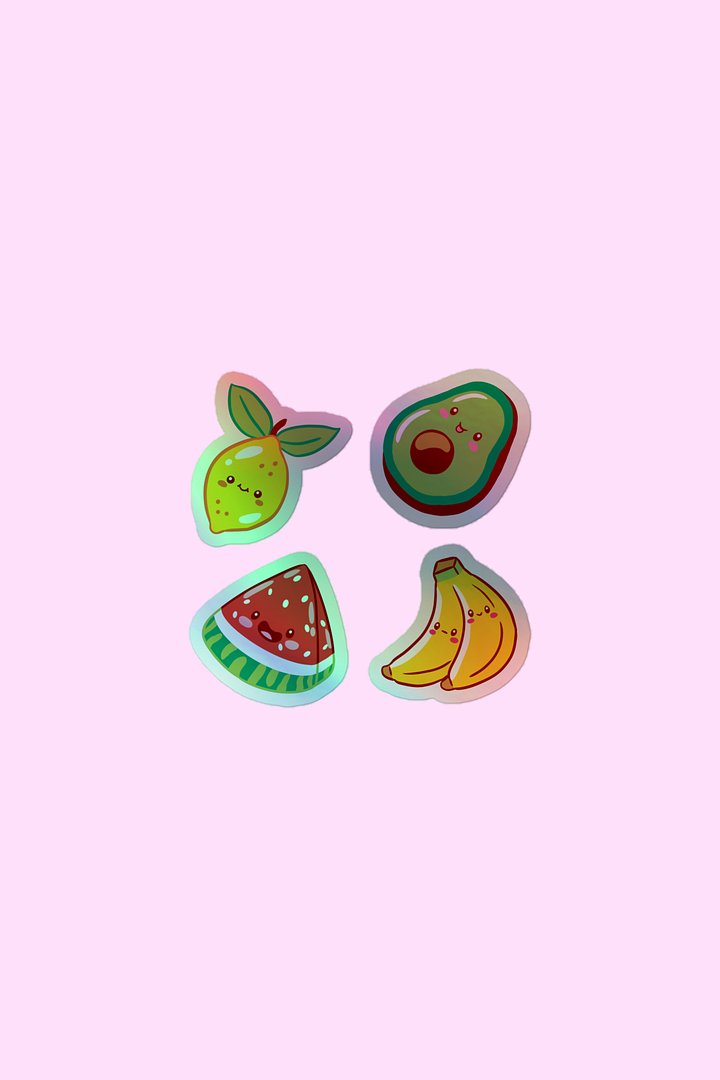 Fruity Friends Holographic Sticker Sheet product image (1)