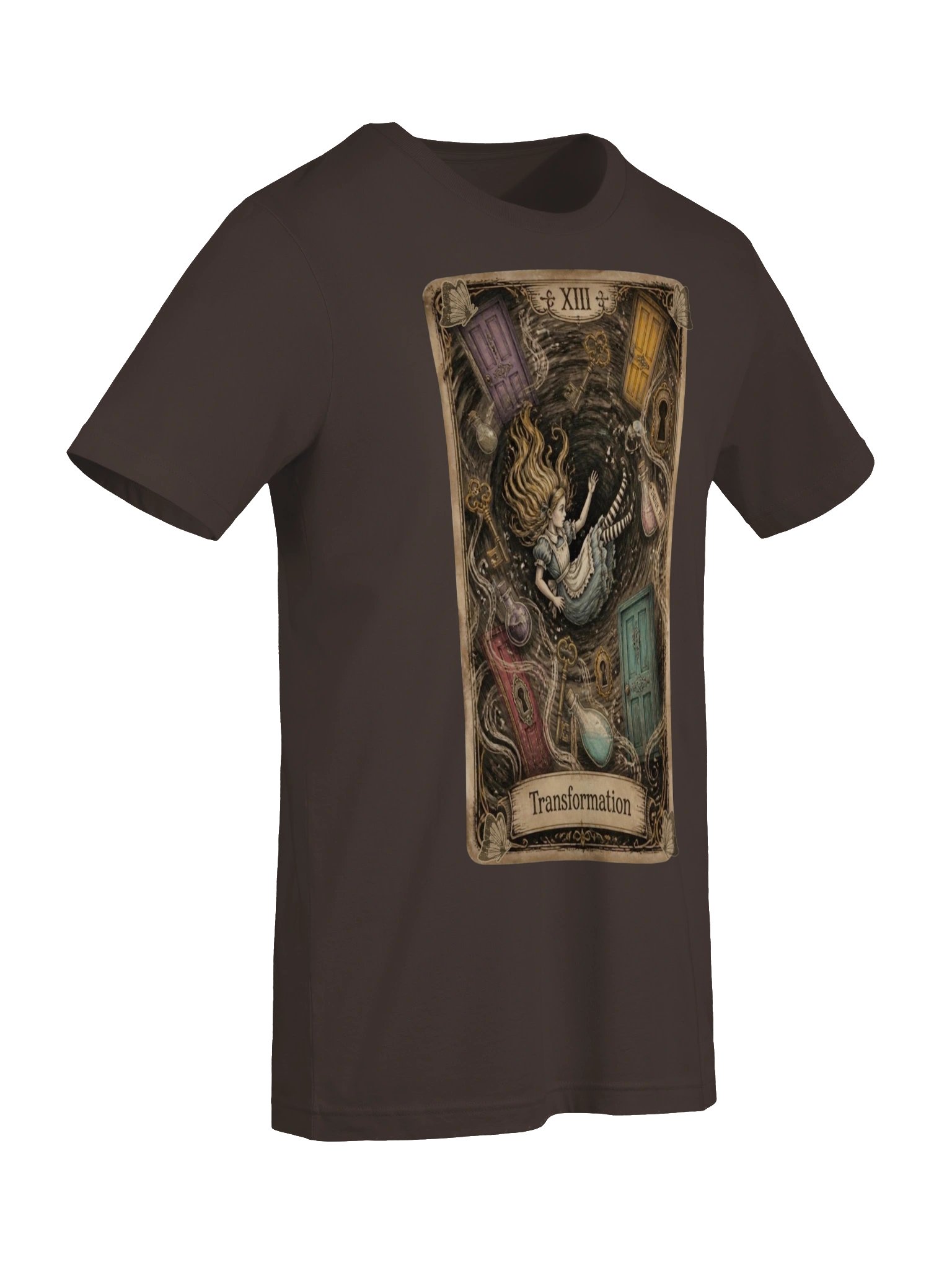 Wonderland Transformation Shirt, Surreal Alice Tarot Card Graphic product image (8)