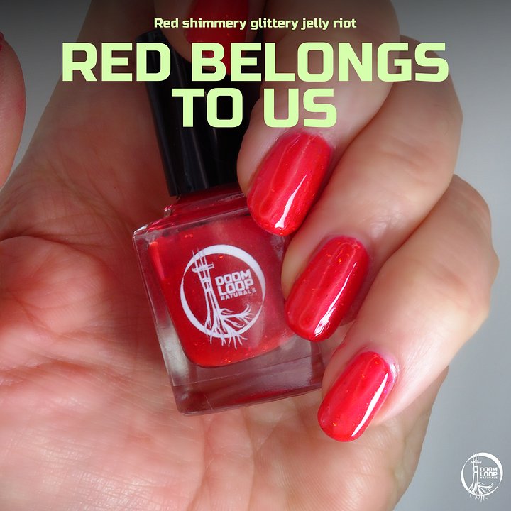 RED BELONGS TO US - Jelly Red Shimmery Glitter Nail Polish product image (1)