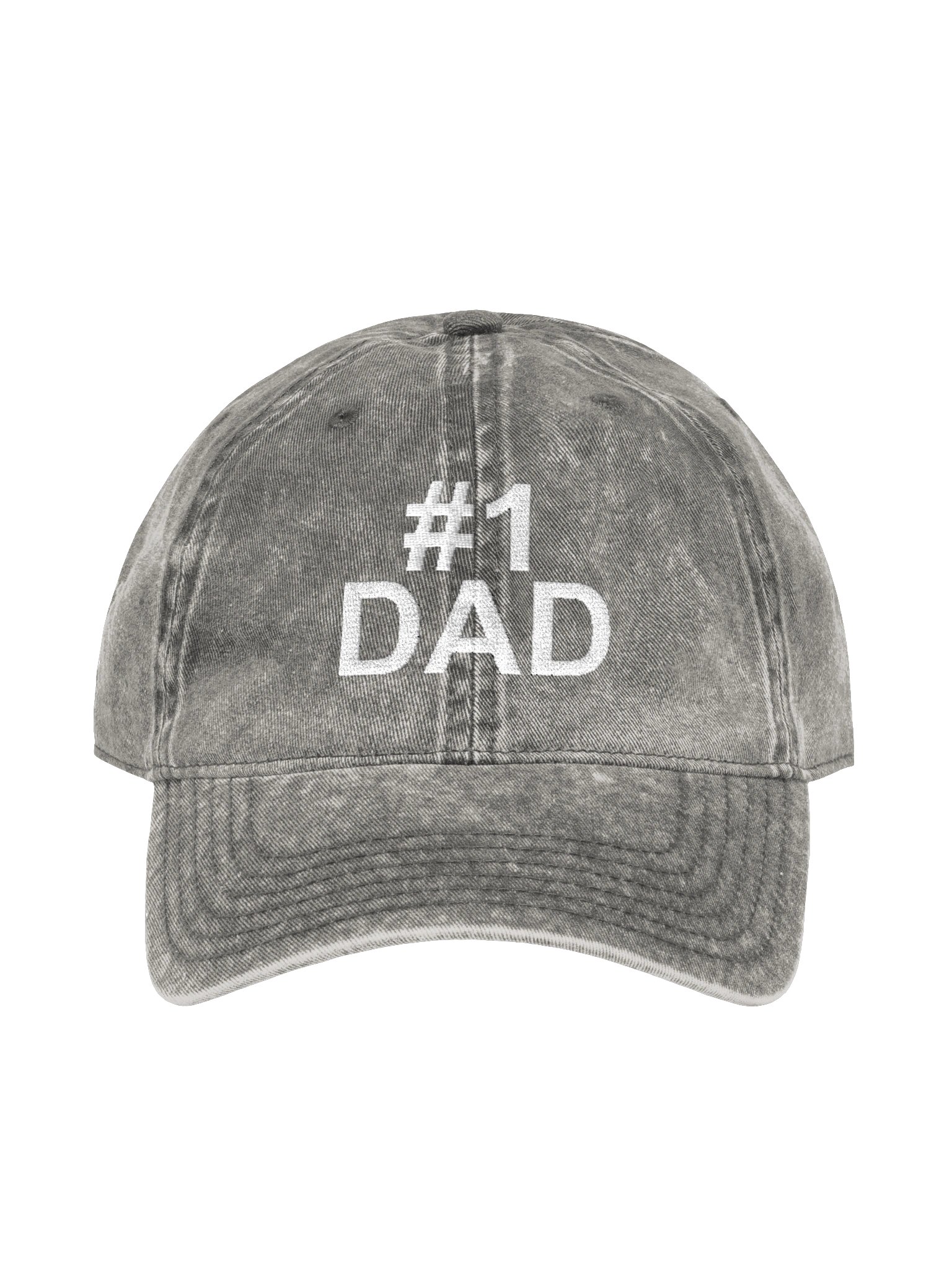 #1 Dad Charcoal Vintage Wash Dad Hat product image (1)