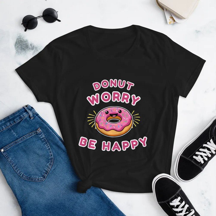 Donut Worry Be Happy Women's T-Shirt product image (10)