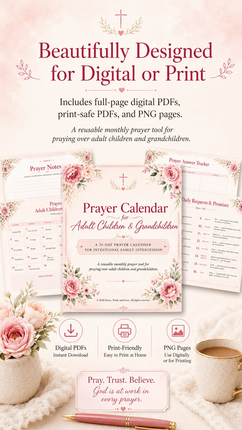 31-Day Prayer Calendar — Pink Blossom Edition 🌸 product image (2)