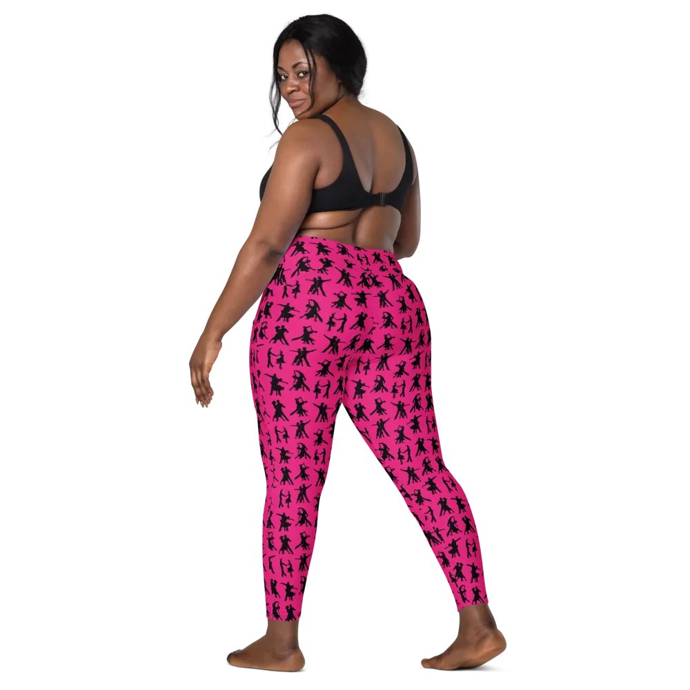 Pink and Black Ballroom Dance Leggings product image (2)