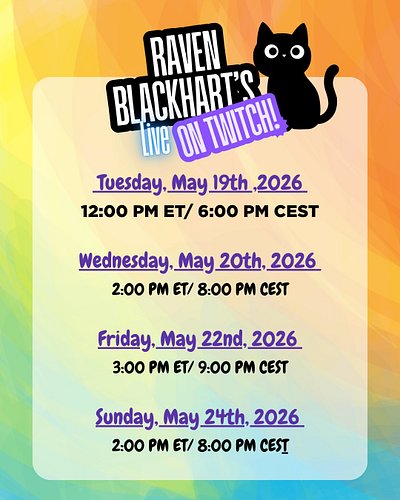 Raven returns this week after last weeks stream break! That means its time to partttttyyyyy!

 #twitch #art #makersandcrafter...