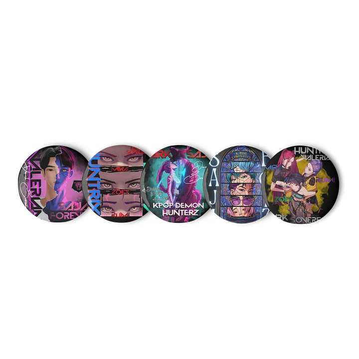 k-pop demon hunter variety buttons product image (1)