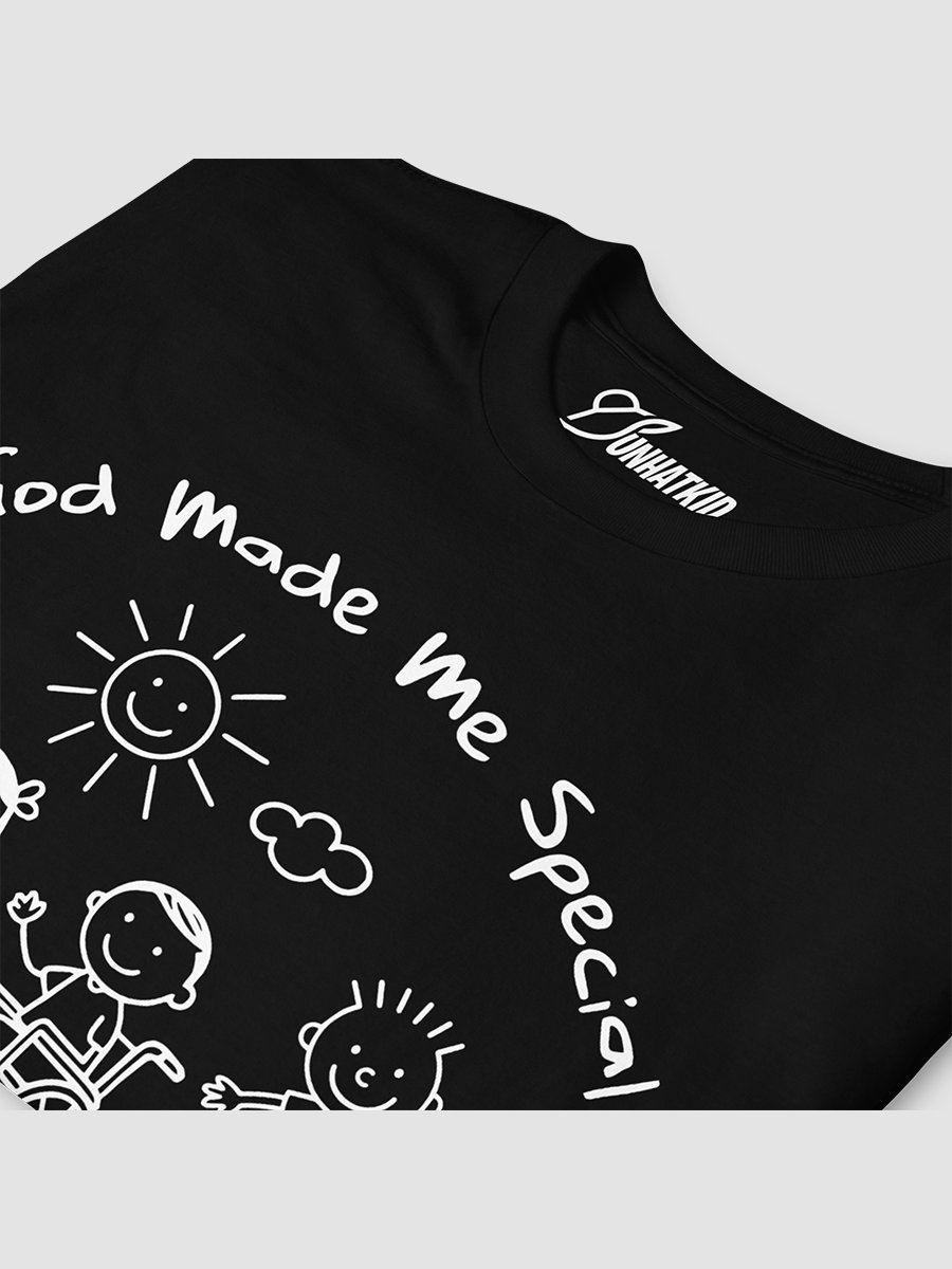 God Made Me Special T-Shirt Black product image (3)