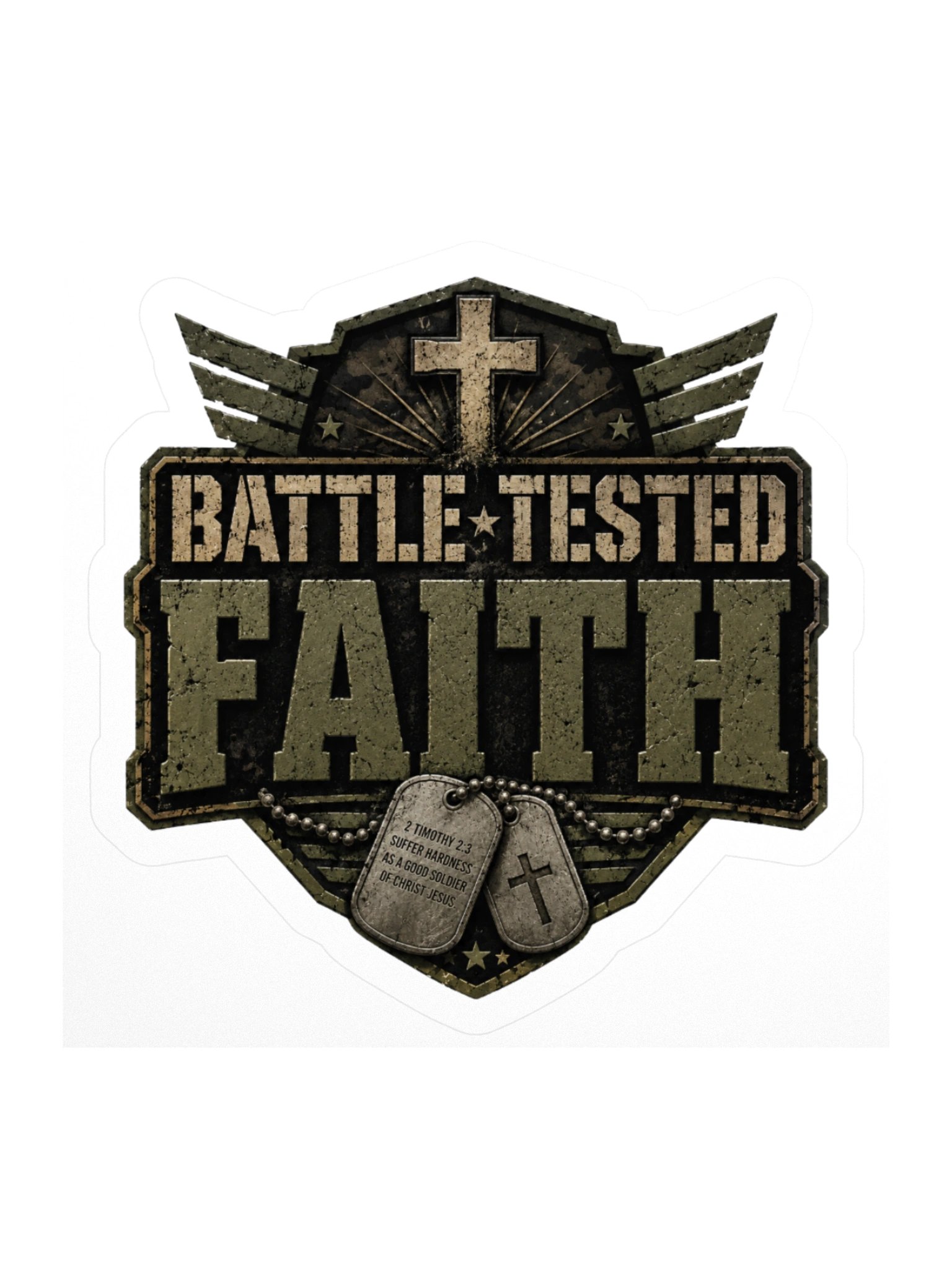 Battle Tested Faith Sticker product image (2)